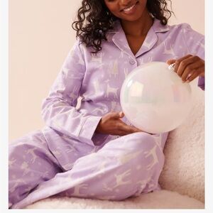 La Vie En Rose deer Lavender Pajama Set